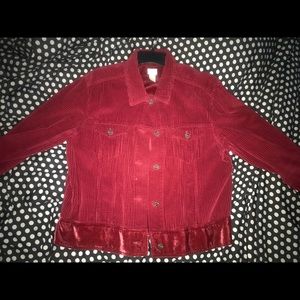 J. Jill Red Corduroy Jacket